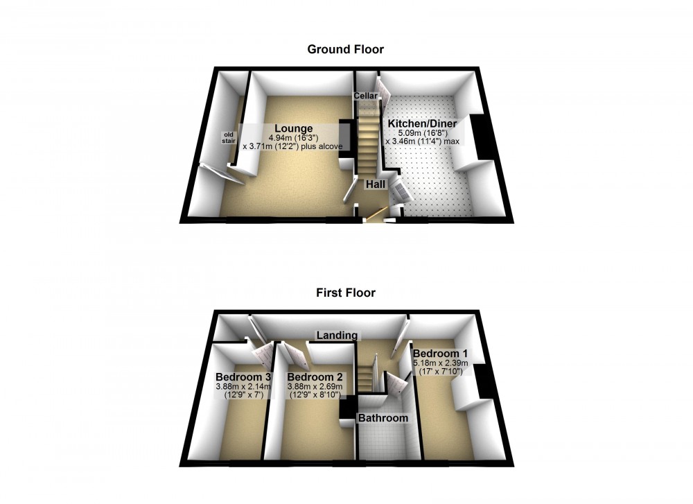 Floorplans For off Wain Park, Berry Brow, Huddersfield