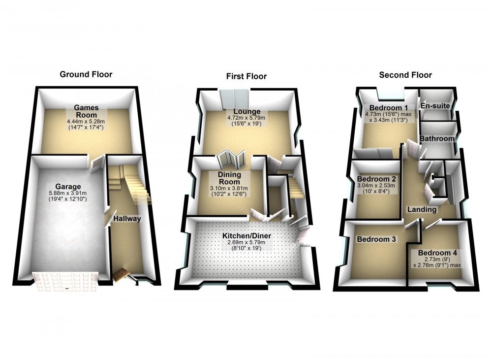 Floorplans For Honley, Holmfirth