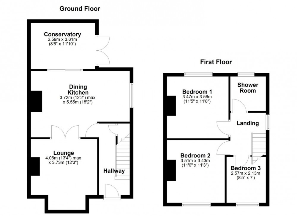 Floorplans For Hall Bower, Huddersfield