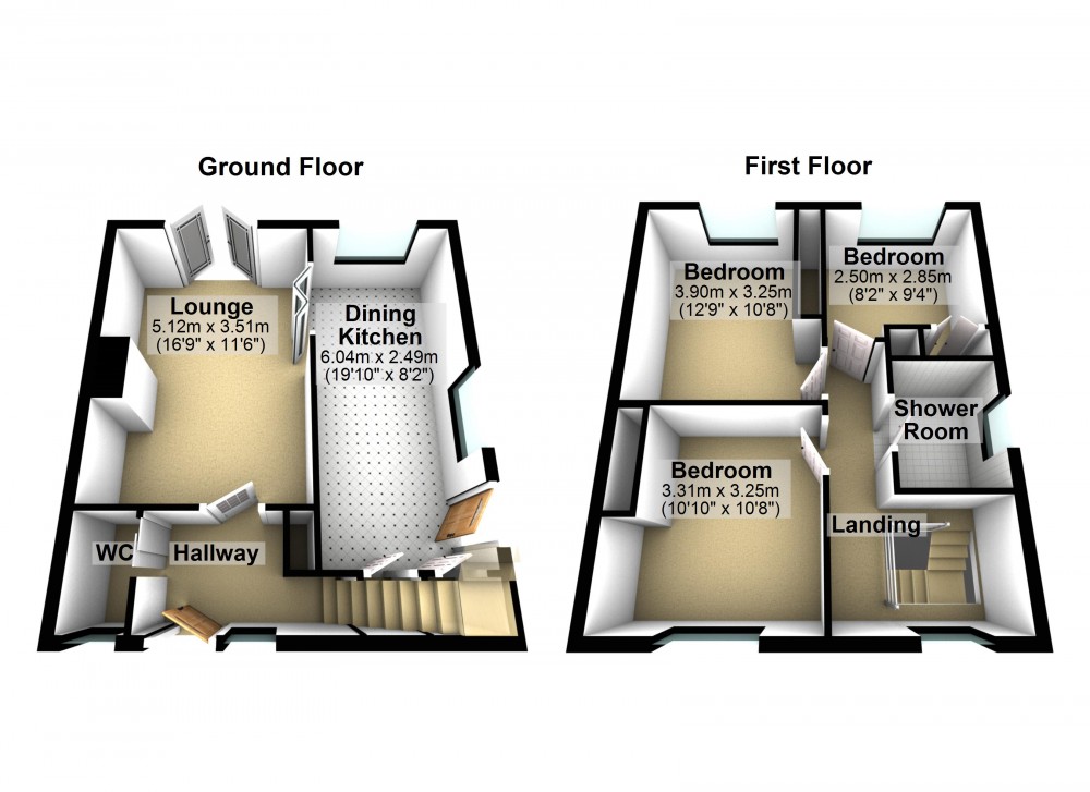Floorplans For Netherton, Huddersfield