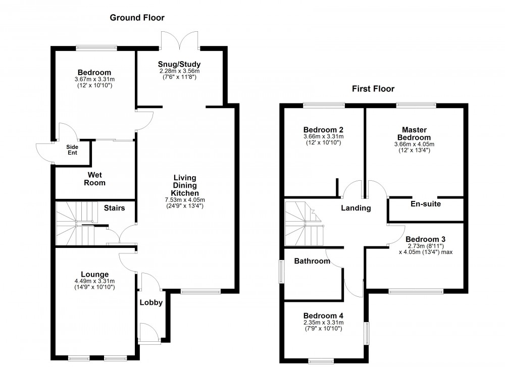 Floorplans For Holmbridge, Holmfirth