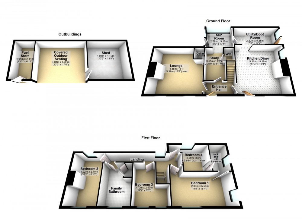 Floorplans For Wood Lane, Holmfirth
