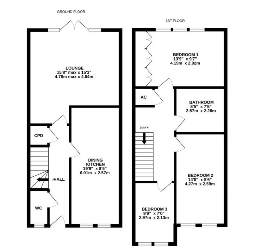 Floorplans For Meltham, Holmfirth