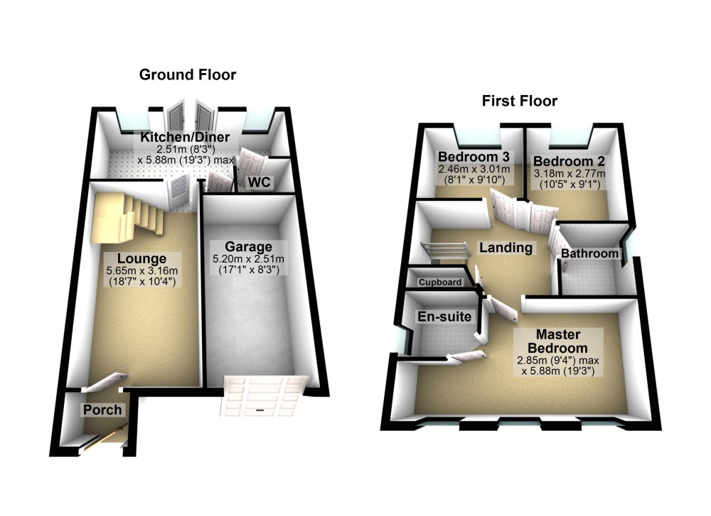 Floorplans For Netherton, Huddersfield