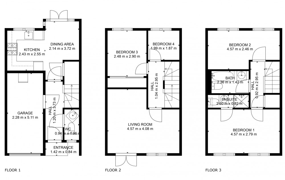 Floorplans For Highburton, Huddersfield