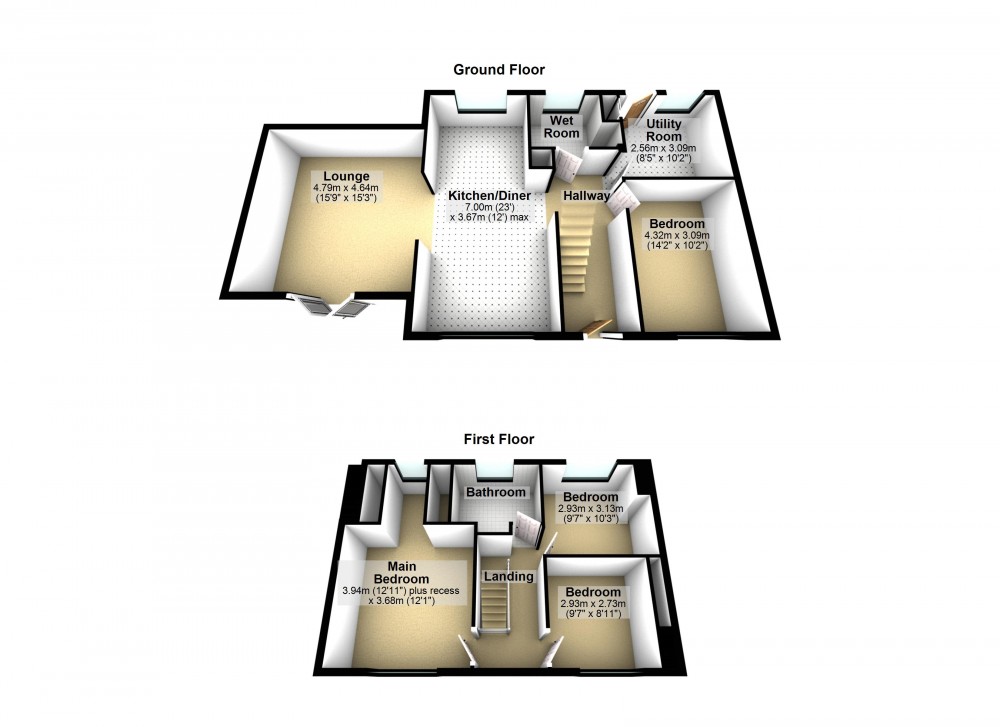 Floorplans For New Mill, Holmfirth