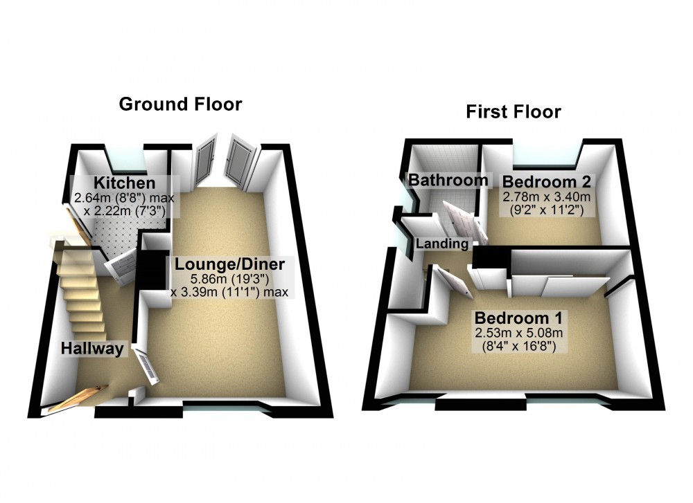 Floorplans For Berry Brow, Huddersfield