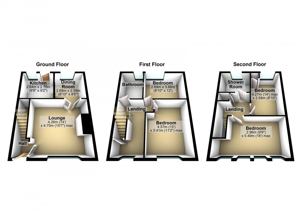 Floorplans For Heys Road, Holmfirth