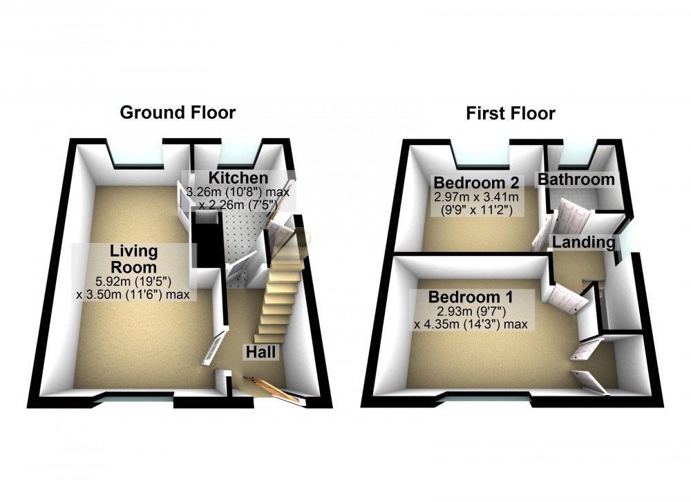 Floorplans For Dalton, Huddersfield