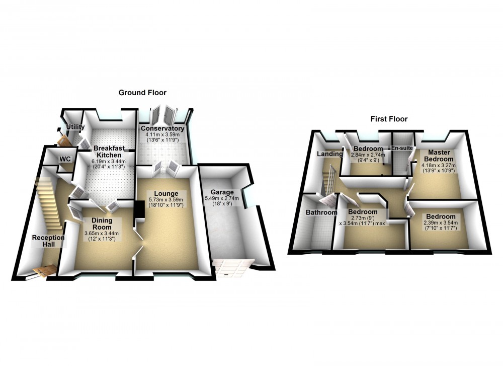 Floorplans For off Hall Ing Lane, Honley, Holmfirth