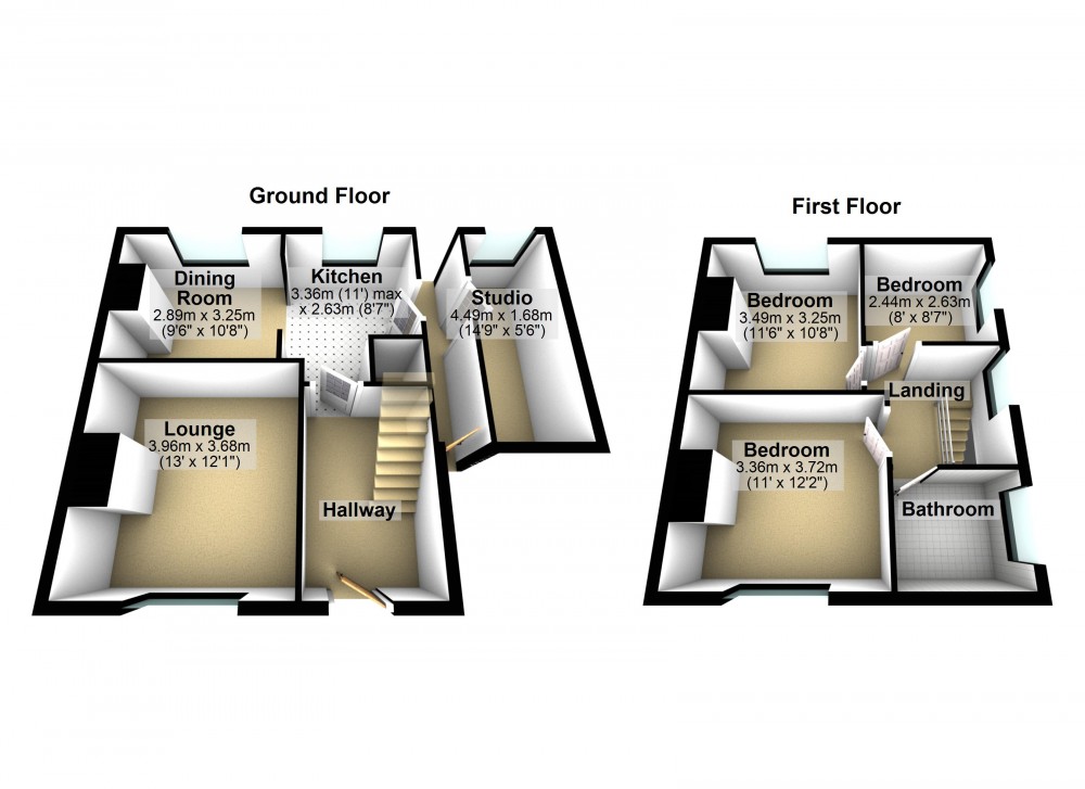 Floorplans For Grange Moor, Wakefield