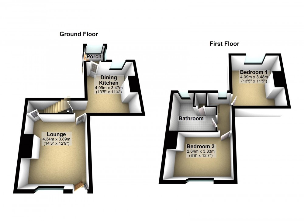 Floorplans For Netherton, Huddersfield
