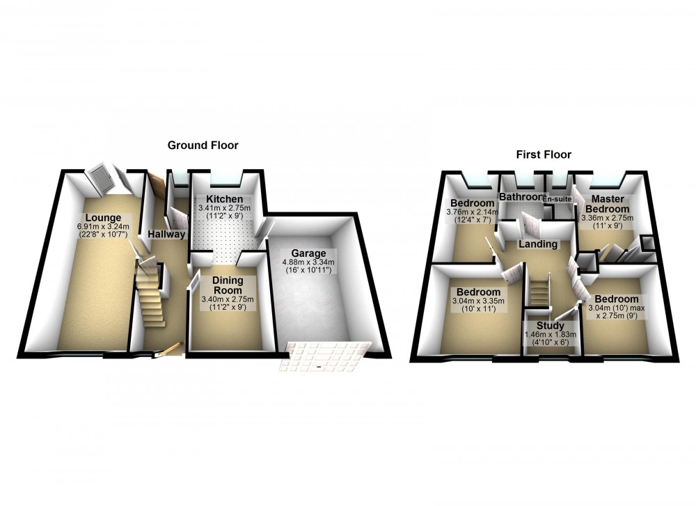 Floorplans For Lepton, Huddersfield, West Yorkshire