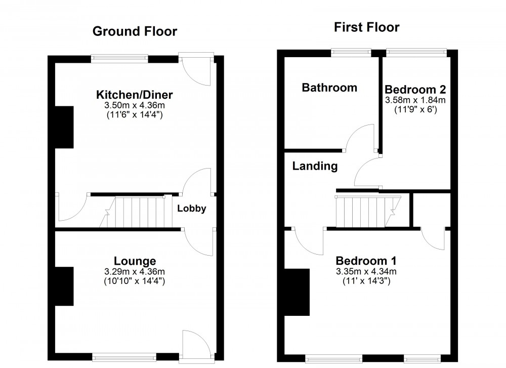 Floorplans For Milnsbridge, Huddersfield