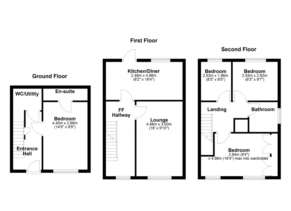 Floorplans For Longwood, Huddersfield