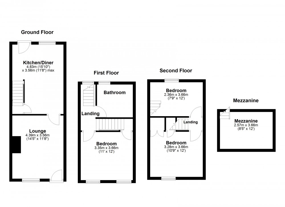 Floorplans For New Mill, Holmfirth