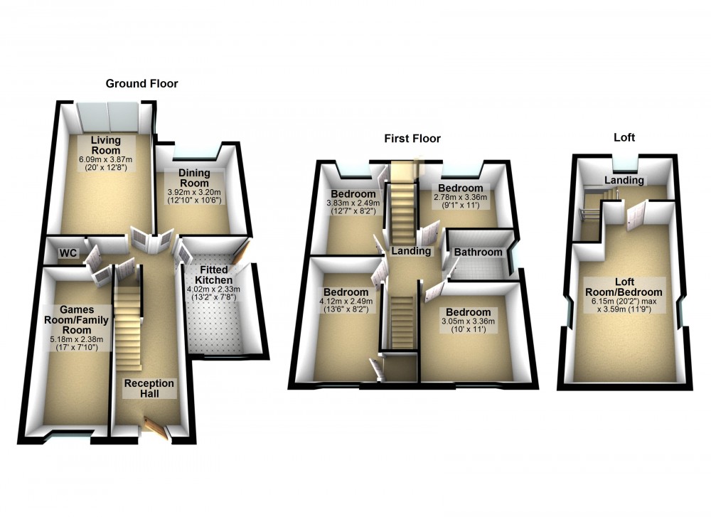 Floorplans For Almondbury, Huddersfield