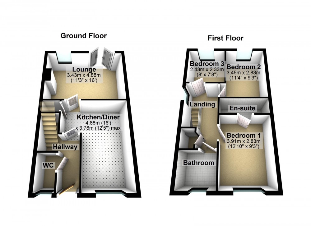 Floorplans For Honley, Holmfirth