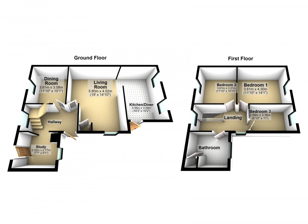 Floorplans For Brockholes, Holmfirth, West Yorkshire
