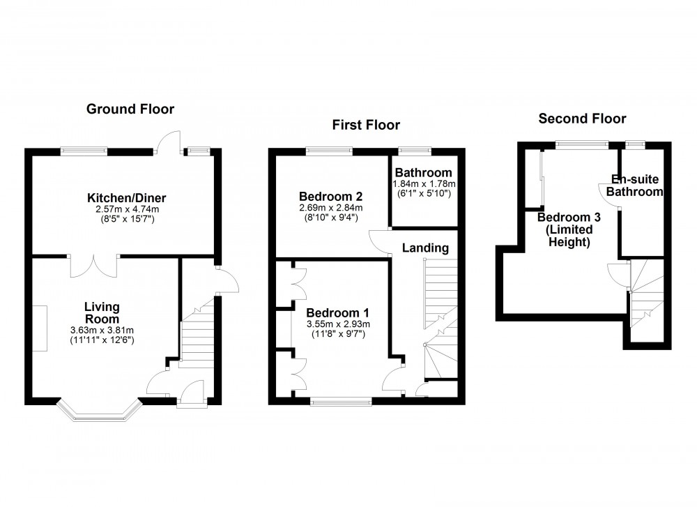 Floorplans For Lepton, Huddersfield