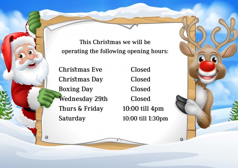 Our Xmas Opening Hours